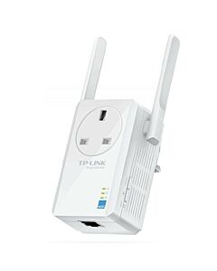 TP-LINK (TL-WA860RE) 300Mbps Wall-Plug Wifi Range Extender, AC Passthrough, 1 LAN
