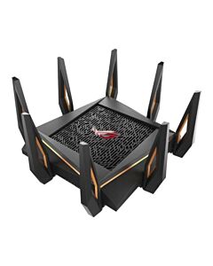 Asus (GT-AX11000) ROG Rapture AX11000 Wireless Tri-Band Gaming Wi-Fi 6 Router, 802.11ax, Quad Core CPU, AiMesh, RGB