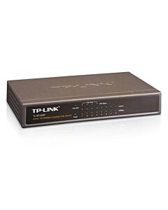 TP-LINK (TL-SF1008P) 8-Port 10/100Mbps Unmanaged Desktop Switch, 4-Port PoE+, Steel Case