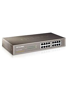TP-LINK (TL-SF1016DS) 16-Port 10/100Mbps Unmanaged Desktop/Rackmount Switch, 13-inch Steel Case