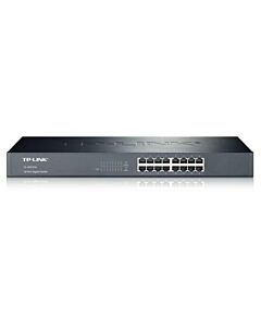 TP-LINK (TL-SG1016) 16-Port Gigabit Unmanaged Rackmount Switch, Steel Case