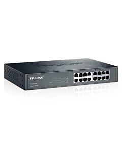 TP-LINK (TL-SG1016D) 16-Port Gigabit Unmanaged  Desktop/Rackmount Switch, Steel Case