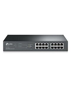 TP-LINK (TL-SG1016PE) 16-Port Gigabit Easy Smart Desktop/Rackmount Switch, 8-Port PoE+, Metal