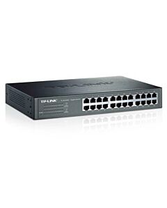 TP-LINK (TL-SG1024D) 24-Port Gigabit Unmanaged  Desktop/Rackmount Switch, Steel Case