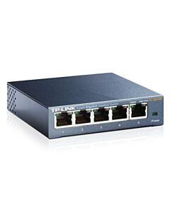 TP-LINK (TL-SG105) 5-Port Gigabit Unmanaged Desktop Switch, Steel Case