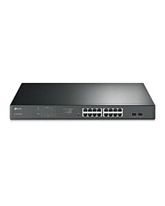TP-LINK (TL-SG1218MPE) 16-Port Gigabit PoE+ Easy Smart Switch, 2 SFP Ports, Rackmountable