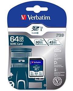 Verbatim Pro SDHC U3 64GB SD Card