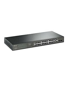 TP-LINK (TL-SG1428PE) 28-Port Gigabit PoE+ Easy Smart Switch, 24-Port PoE+, 2 SFP Ports, Rackmountable