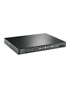 TP-LINK (SG3428XMP) JetStream 24-Port Gigabit & 4-Port 10GE SFP+ L2+ Managed Switch with 24-Port PoE+, Rackmountable
