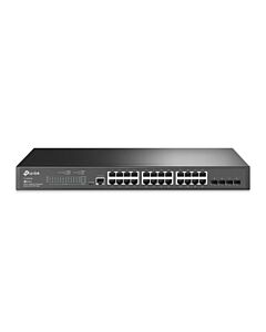 TP-LINK (SG3428) JetStream 24-Port Gigabit L2 Managed Switch with 4 SFP Slots, Console Port, Fanless, Rackmountable