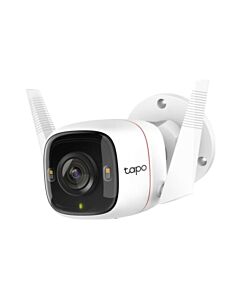 TP-LINK (TAPO C320WS) Outdoor Security Wi-Fi Camera, Wired/Wireless, Ultra HD, Night Vision, Motion Detection, Alarms, 2-way Audio, Voice Control, SD Card Slot