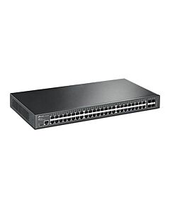 TP-LINK (SG3452X) JetStream 48-Port Gigabit L2+ Managed Switch with 10GE 4 SFP+ Slots, L2/L3/L4 QoS, Fanless, Rackmountable