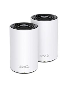 TP-LINK (DECO XE75) AXE5400 Wi-Fi 6E Tri-Band Mesh System, 2 Pack, AI-Driven Mesh, 3 x LAN on each Unit, Voice Control