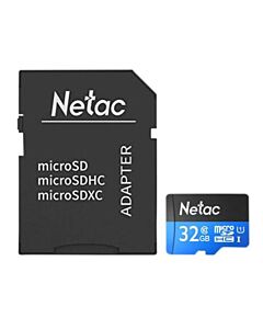 Netac P500 32GB MicroSDHC Card with SD Adapter, UHS-I Class 10, U1, 90MB/s