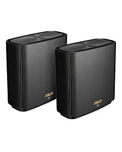 Asus (ZenWiFi XT9) AX7800 Tri-Band Wi-Fi 6 Mesh System, 2 Pack, 160MHz Bandwidth, 2.5G WAN, USB, Parental Controls, Black