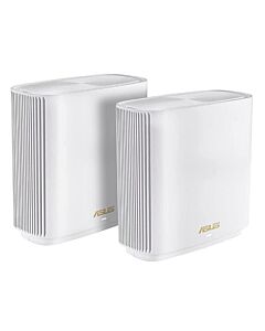 Asus (ZenWiFi XT9) AX7800 Tri-Band Wi-Fi 6 Mesh System, 2 Pack, 160MHz Bandwidth, 2.5G WAN, USB, Parental Controls, White