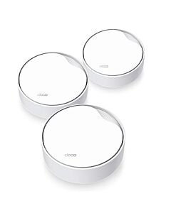 TP-LINK (DECO X50-POE) AX3000 Dual Band Wireless Mesh Wi-Fi 6 System with PoE, 3 Pack, 2.5G LAN, OFDMA & MU-MIMO, TP-Link HomeShield