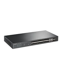 TP-LINK (SG3428XF) JetStream 24-Port SFP L2+ Managed Switch w/ 4 10GE SFP+ Slots, Dual Redundant PSUs, Rackmountable