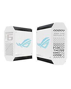 Asus (GT6 1-Pack White) ROG Rapture AX10000 Tri-Band Gaming Mesh Wi-Fi 6 System, 2.5G LAN, AiMesh, RangeBoost Plus, AiProtection Pro, RGB