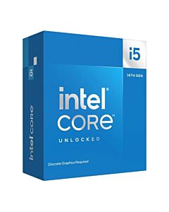Intel Core i5-14600KF, CPU, 1700, 3.5 GHz (5.3 Turbo), 14-Core, 125W (181W Turbo), 10nm, 24MB Cache, Unlocked, Raptor Lake Refresh, No Graphics, NO HEATSINK/FAN