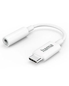 Hama USB Type-C Male to 3.5mm Jack Female Adapter, White