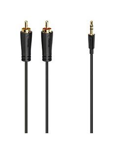 Hama 3.5mm Jack Plug to 2x RCA Plugs, Gold-plated, 3 Metre
