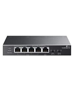 TP-LINK (TL-SG1005P-PD) 5-Port Gigabit Desktop PoE+ Switch with 1-Port PoE++ In and 4-Port PoE+Out, Long-Range PoE+