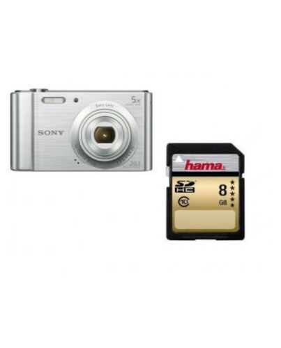 Sony DSC-W800 Silver Digital Camera - Bundle