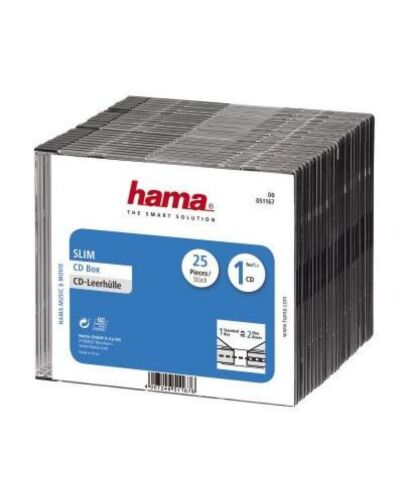 Hama Slim CD Jewel Case 25 Pc BLK