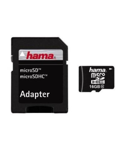 Hama MicroSDHC 16GB w/ Adapter BLK