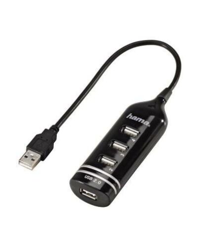 Hama Bus Powered USB 2.0 Hub 1:4 BLK