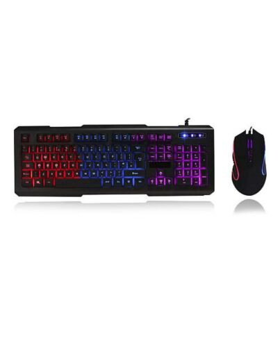 Spire Avenger Illuminated Gaming Desktop Kit, 3-Colour LED Backlit Keyboard, 1600/2400/3200 DPI Mouse