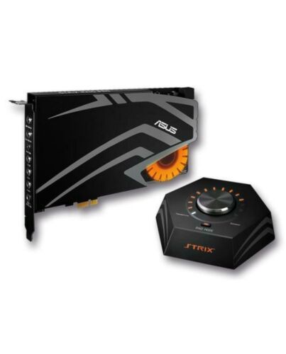 Asus STRIX RAID DLX Gaming Soundcard, PCIe, 7.1, Audiophile-Grade DAC, 124dB SNR, Raid Mode & Control Box