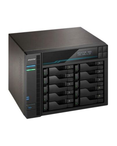 ASUSTOR AS6510T Lockerstor 10-Bay NAS Enclosure (No Drives), Quad Core CPU, 8GB DDR4, USB 3.2, 2 x 10G LAN, 2 x 2.5G LAN,  2 x M.2 NVMe