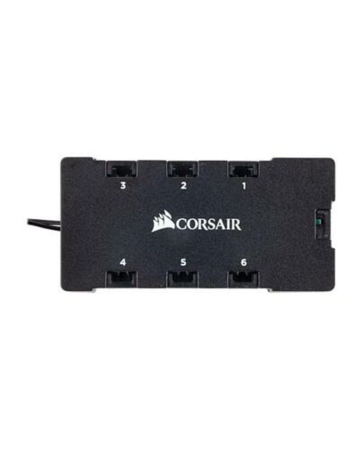 Corsair 6-port RGB LED Hub for Corsair RGB Fans, 6x 4-pin Connectors, Power via SATA