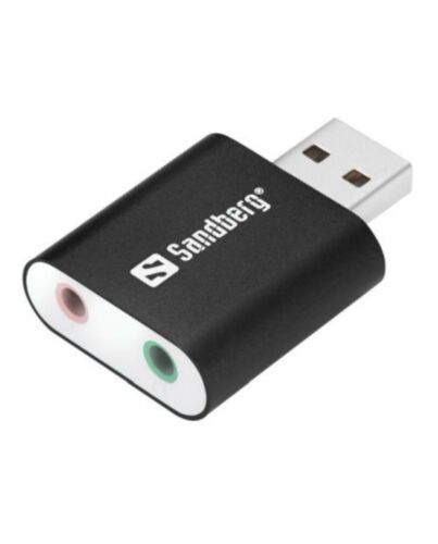 Sandberg External Soundcard, USB, 5 Year Warranty, OEM