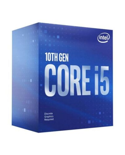 Intel Core I5-10400F CPU, 1200, 2.9 GHz (4.3 Turbo), 6-Core, 65W, 14nm, 12MB Cache, Comet Lake, No Graphics