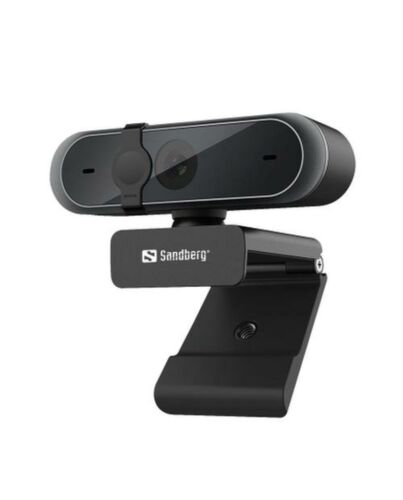 Sandberg USB FHD Webcam Pro, 5MP, Omni-directional Mics, HD Video Calling, Autofocus & Light Correction, 80 Viewing Angle, 5 Year Warranty