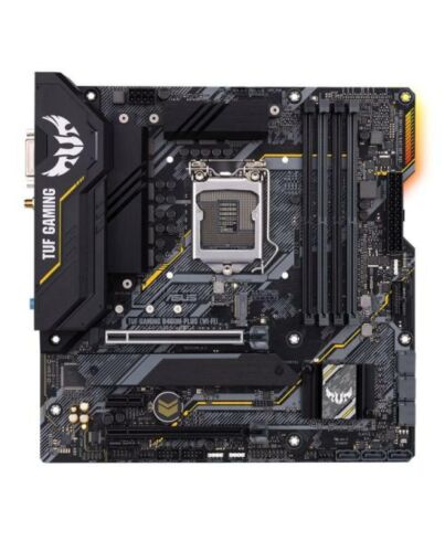 Asus TUF GAMING B460M-PLUS (WI-FI), Intel B460, 1200, Micro ATX, 4 DDR4, XFire, DVI, HDMI, DP, AX Wi-Fi, RGB Lighting, M.2