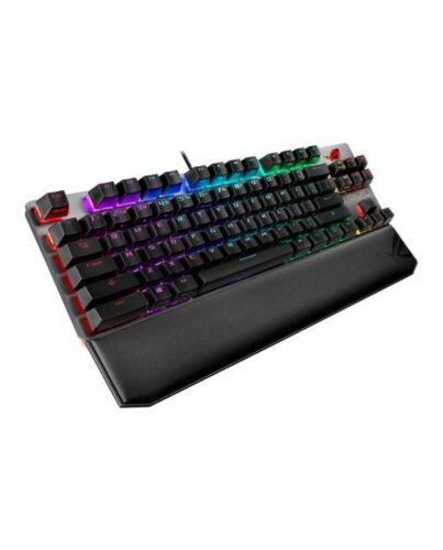Asus ROG Strix SCOPE TKL DELUXE Mechanical RGB Gaming Keyboard, Cherry MX Red, Stealth Key, Quick-Toggle Switch, Aura Sync, Ergonomic Wrist Rest