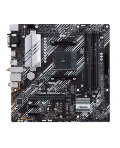 Asus PRIME B550M-A (WI-FI), AMD B550, AM4, Micro ATX, 4 DDR4, VGA, DVI, HDMI, AX Wi-Fi, PCIe4, M.2