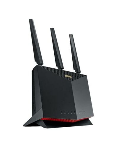 Asus (RT-AX86U) AX5700 (861+4804Mbps) Wireless Dual Band Gaming Wi-Fi 6 Router, Mobile Game Mode, 802.11ax, AiMesh, 2.5G Port, Lifetime Free Internet Security