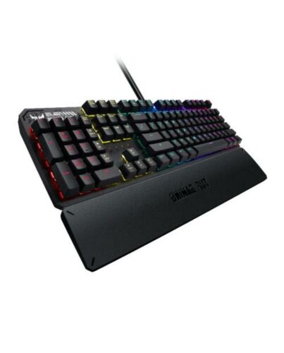 Asus TUF GAMING K3 Mechanical Gaming Keyboard, Aluminum-Alloy Top Cover, N-key Rollover, USB 2.0 Passthrough, RGB Lighting