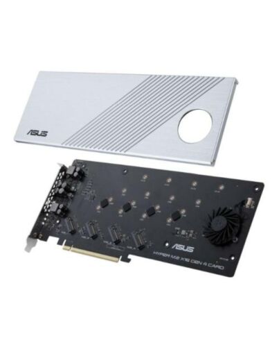 Asus Hyper M.2 x16 Gen 4 Card (PCIe 4.0/3.0), Supports four NVMe M.2 Devices & PCIe 4.0 NVMe RAID and Intel RAID-on-CPU