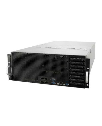 Asus (ESC8000 G4) 4U High-Density GPU Barebone Server, Intel C621, Dual Socket 3647, Supports 8 GPUs, Dual GB LAN, 8 Bay Hot-Swap, 2+1 1600W Platinum PSU