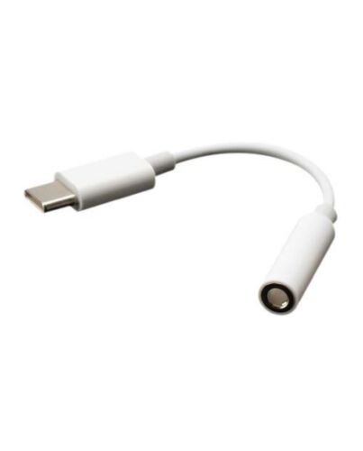 Akasa USB Type-C Male to 3.5mm Jack Female Adapter, 10cm, White