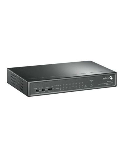 TP-LINK (TL-SF1009P) 9-Port 10/100 Unmanaged Desktop Switch, 8 Port PoE+, Steel Case