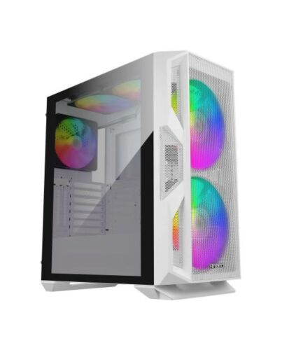 Antec NX800 E-ATX Gaming Case w/ Tempered Glass Window, No PSU, 3 x ARGB Fans, LED Control Button, White