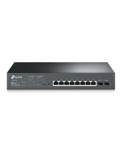 TP-LINK (SG2210MP) JetStream 10-Port Gigabit Smart Switch with 8-Port PoE+, 2 GB SFP Slots, Rackmountable