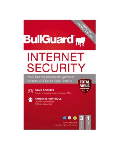 Bullguard Internet Security 2021 Retail 10 Pack - 10 x 3 User Licences - 1 Year - Pack, PC, Mac & Android